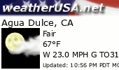 Click for Forecast for Agua Dulce, California from weatherUSA.net