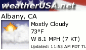 Click for Forecast for Albany, California from weatherUSA.net