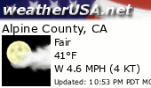 Click for Forecast for Alpine County, California from weatherUSA.net