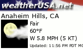 Click for Forecast for Anaheim Hills, California from weatherUSA.net