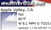 Click for Forecast for Apple Valley, California from weatherUSA.net