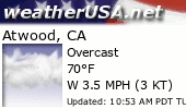Click for Forecast for Atwood, California from weatherUSA.net