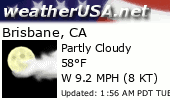 Click for Forecast for Brisbane, California from weatherUSA.net