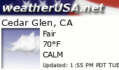 Click for Forecast for Cedar Glen, California from weatherUSA.net