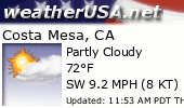 Click for Forecast for Costa Mesa, California from weatherUSA.net