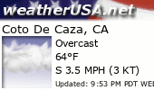 Click for Forecast for Coto de Caza, California from weatherUSA.net