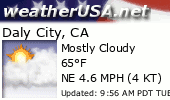 Click for Forecast for Daly City, California from weatherUSA.net