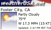 Click for Forecast for Foster City, California from weatherUSA.net