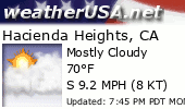 Click for Forecast for Hacienda Heights, California from weatherUSA.net