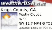 Click for Forecast for Kings County, California from weatherUSA.net