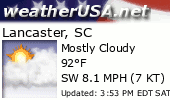 Click for Forecast for LANCASTER SC from weatherUSA
