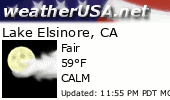 Click for Forecast for Lake Elsinore, California from weatherUSA.net