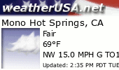 Click for Forecast for Mono Hot Springs, California from weatherUSA.net