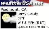 Click for Forecast for Piedmont, California from weatherUSA.net