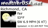 Click for Forecast for Richmond, California from weatherUSA.net