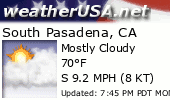 Click for Forecast for South Pasadena, California from weatherUSA.net