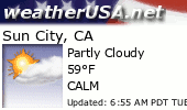 Click for Forecast for Sun City, California from weatherUSA.net