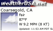 Click for Forecast for Coarsegold, California from weatherUSA.net