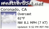 Click for Forecast for Coronado, California from weatherUSA.net