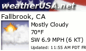 Click for Forecast for Fallbrook, California from weatherUSA.net