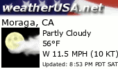 Click for Forecast for Moraga, California from weatherUSA.net