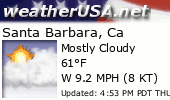 Click for Forecast for Santa Barbara, Ca from weatherUSA