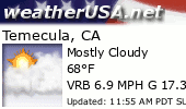 Click for Forecast for Temecula, California from weatherUSA.net