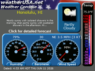 Click for Forecast for Honolulu HI from weatherUSA.net Click for Forecast for Honolulu HI from weatherUSA.net