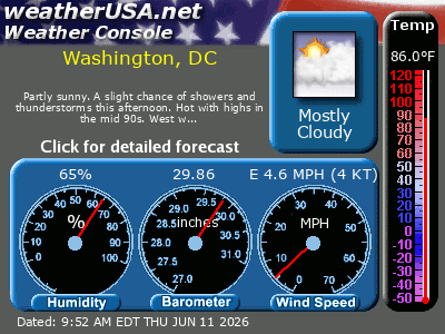 Click for Forecast for Washington DC from weatherUSA.net Click for Forecast for Washington DC from weatherUSA.net