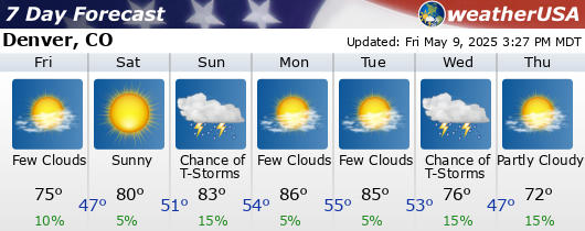 Click for Forecast for Denver, Colorado from weatherUSA.net