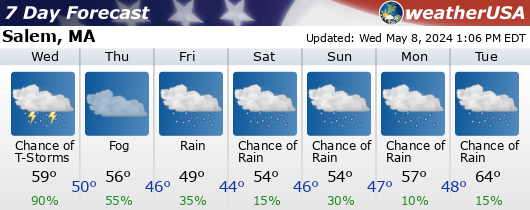 Click for Forecast for Salem, Massachusetts from weatherUSA.net