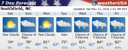 Click for Forecast for Smithfield, North Carolina from weatherUSA.net