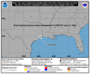 NHC graphical forecast track