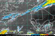 METEOSAT-9 Eastern Atlantic satellite image (Infrared, colored)