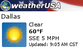 Click for Forecast for Dallas, TX from
                weatherUSA Click for Forecast for Dallas, TX from weatherUSA