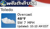 Click for Forecast for Toledo, Ohio
                from weatherUSA Click for Forecast for Toledo, Ohio from
                weatherUSA