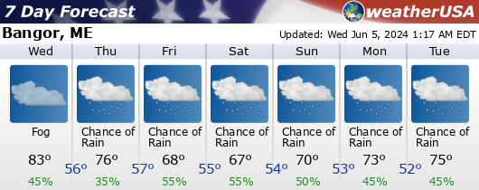 Click for Forecast for Bangor, ME from weatherUSA.net